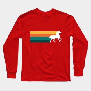 Retro WHITE HORSE sunset Long Sleeve T-Shirt